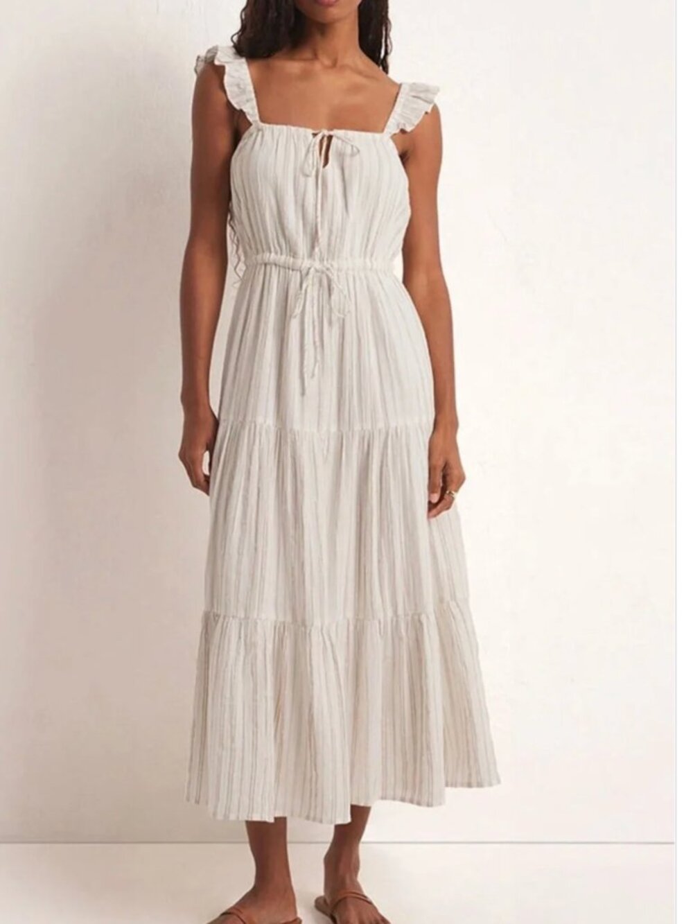 Z Supply La Brisa Dobby Stripe Dress Sz M